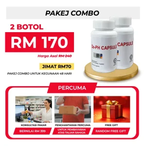 Pakej Combo 2 Botol De-PH Capsule
